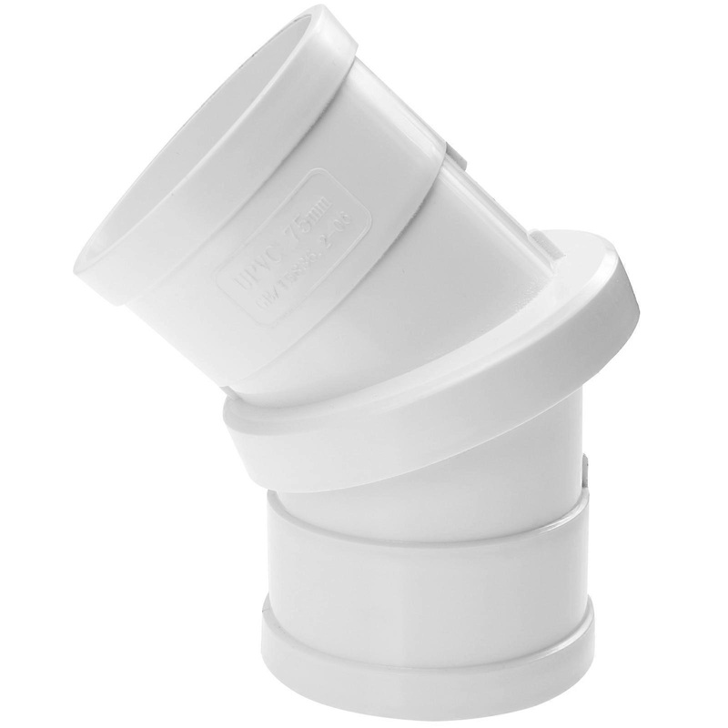 PVC Pipe Connector for Home Use Adjustable 360 Degree Elbow Fitting White Color