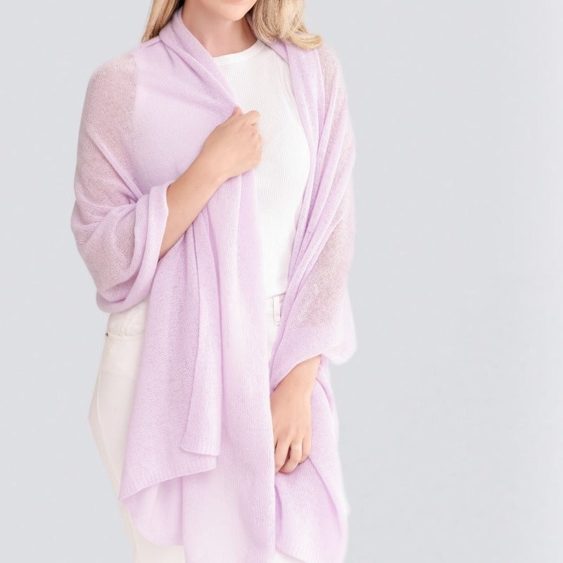 Alashan Cashmere Breezy Travel Wrap – Whisper