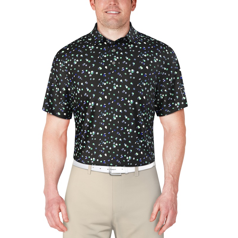 Men’s Umbrella Geo Print Golf Polo