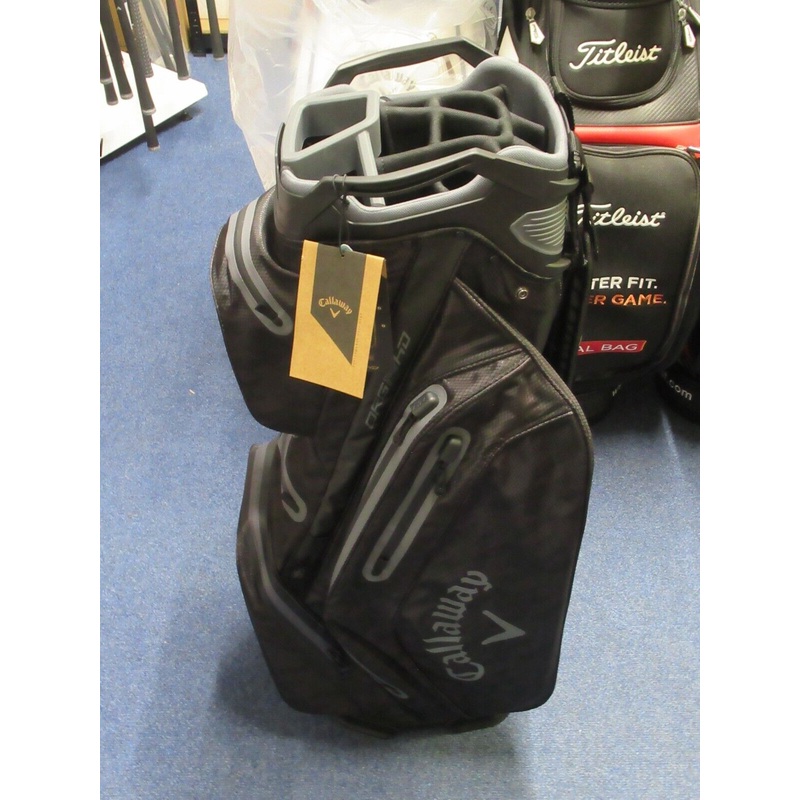 New Callaway Golf Org 14 Way Hyper Dry Waterproof Cart Bag Black Houndstooth