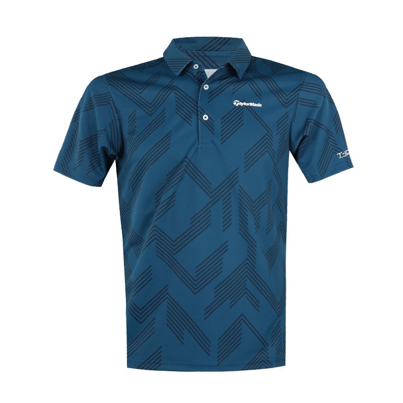 TAYLORMADE T-ICE Graphic Men’s Polo (Blue)