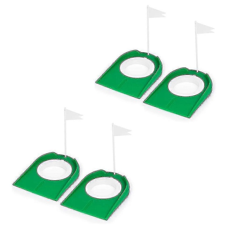4pcs Golf Putting Cup With Flag Abs Golf Hole Training Aids For Men