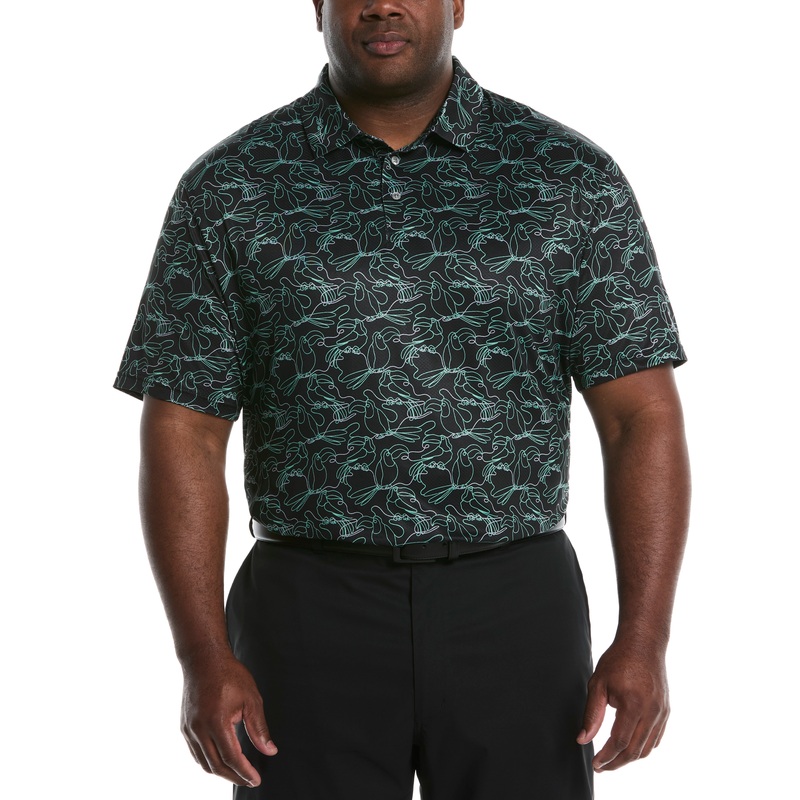 Big & Tall Linear Toucan Print Golf Polo