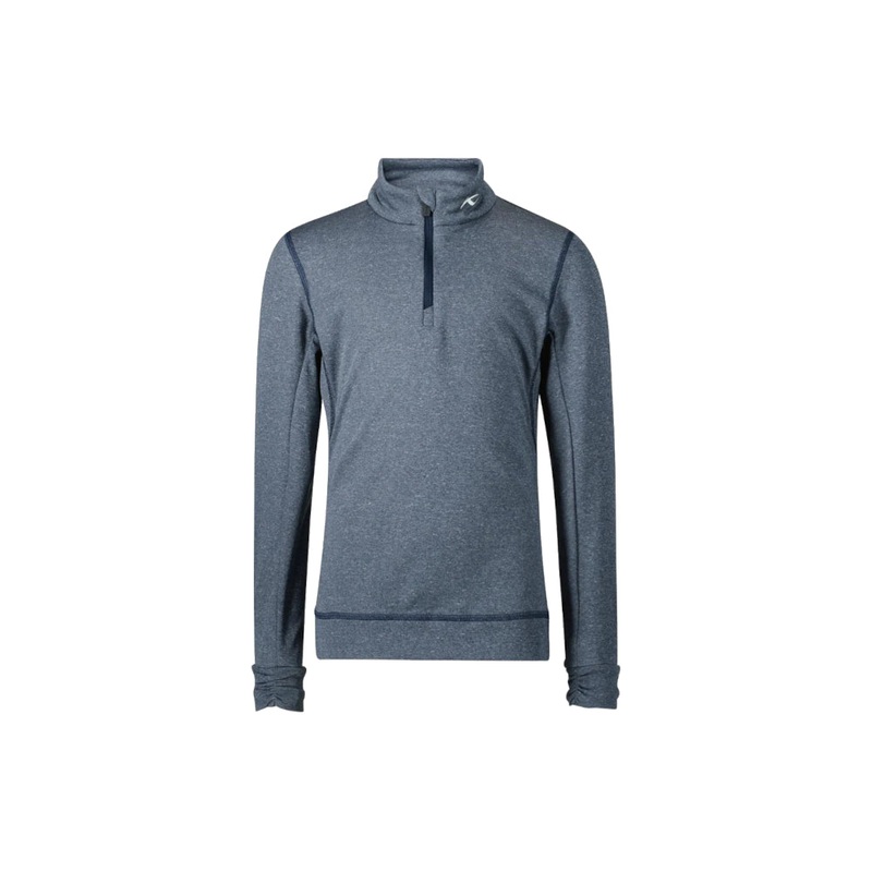 Boys Keano Half-Zip|Steel Gray Melange|Atlanta Blue Melange|140|152|164