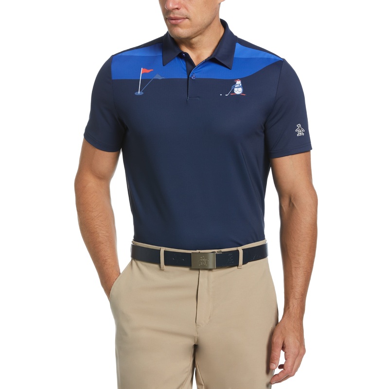 Men’s Pete On the Green Block Print Polo