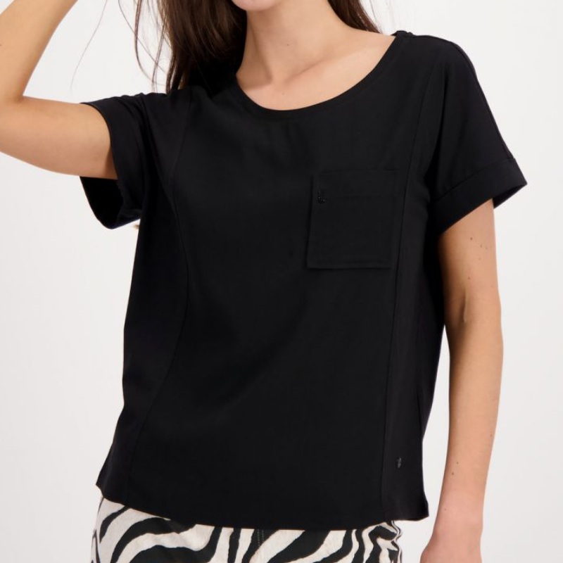 Monari Silky Tee – Black|4|6|8|10