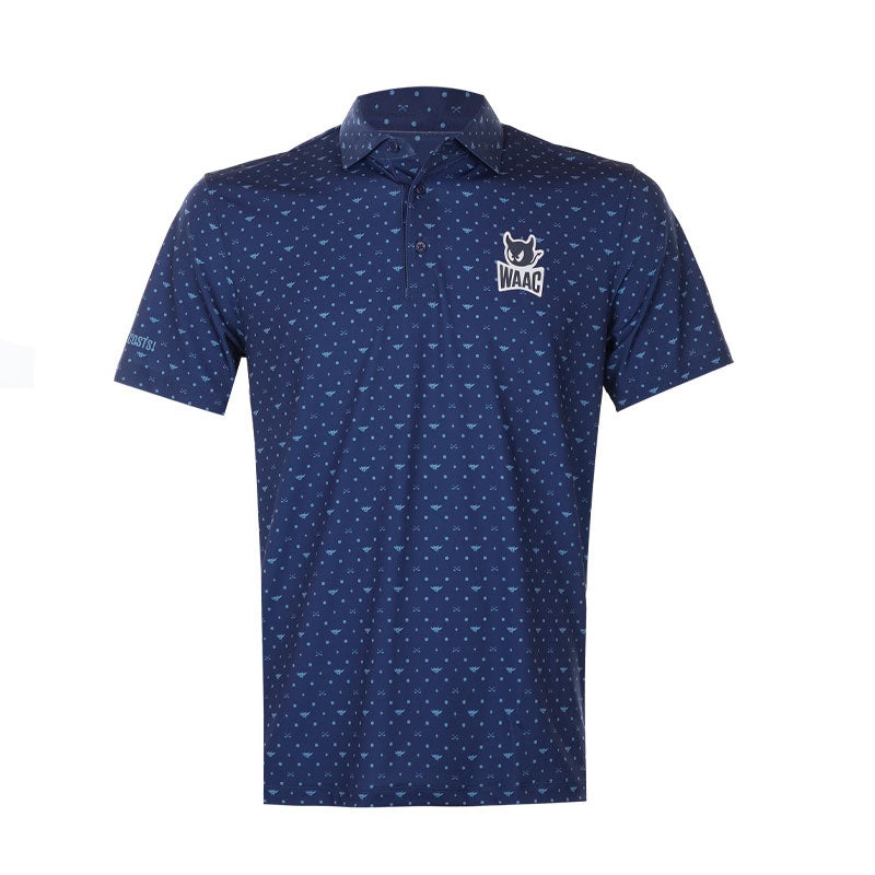 WAAC GG Flying Waacky Dot Mens Polo (Navy)