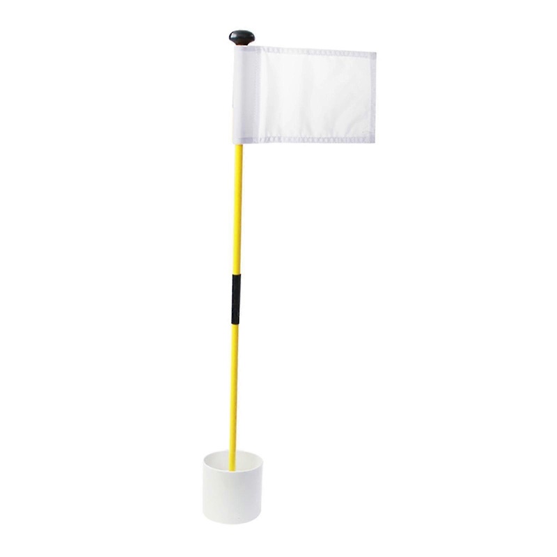 2025 Backyard Practice Golf Hole Pole Flag Cup Stick Folding Putting Flagstick White