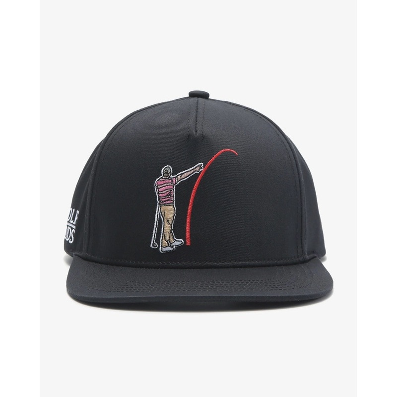 Mad Slicer Black SnapBack Golf Hat – Flat Brim
