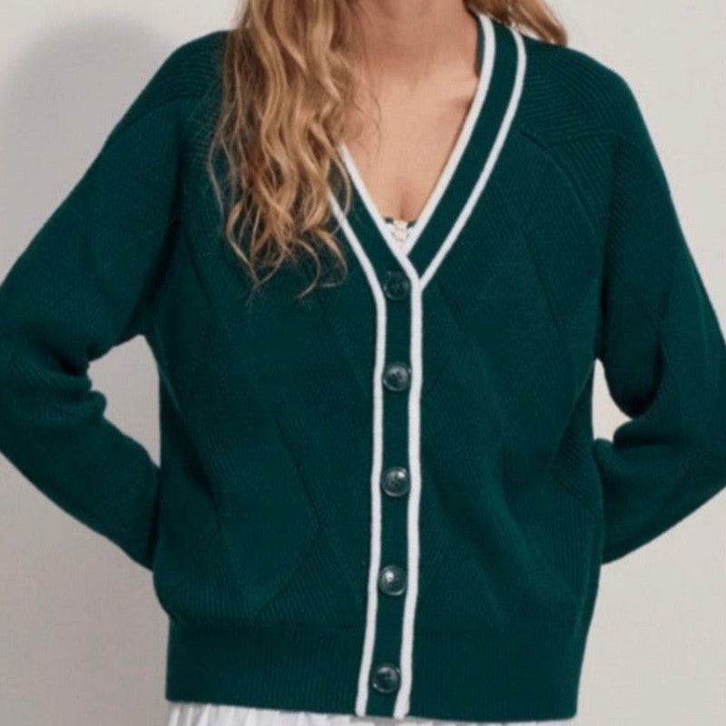 Varley Dorset Cardigan – Forest Green