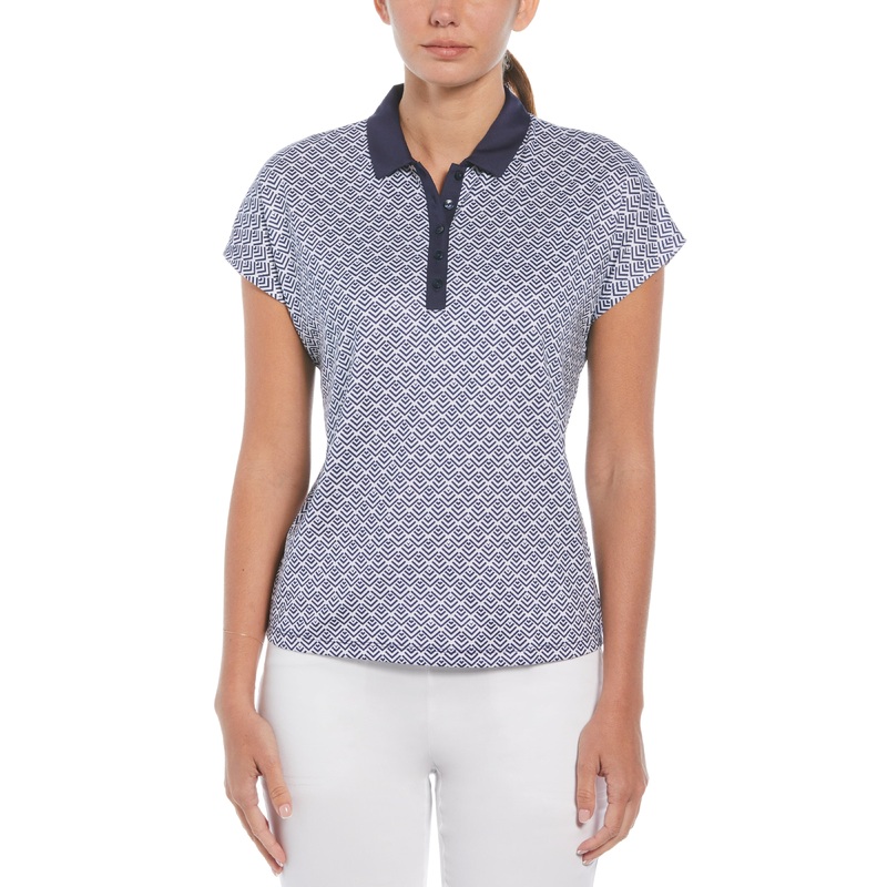 Women’s Chev Geo Printed Polo Top