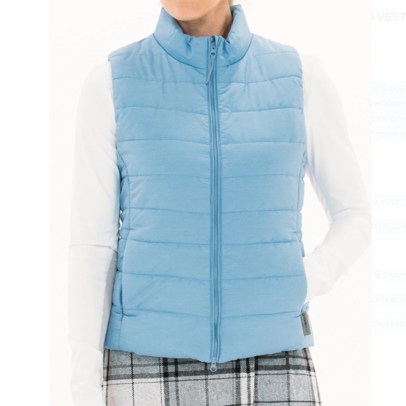 Foray Golf Quilted Packable Vest – Blue
