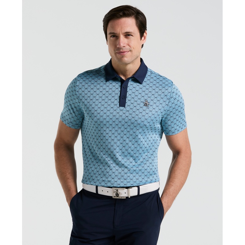 Men’s Bohemian Print Jacquard Golf Polo