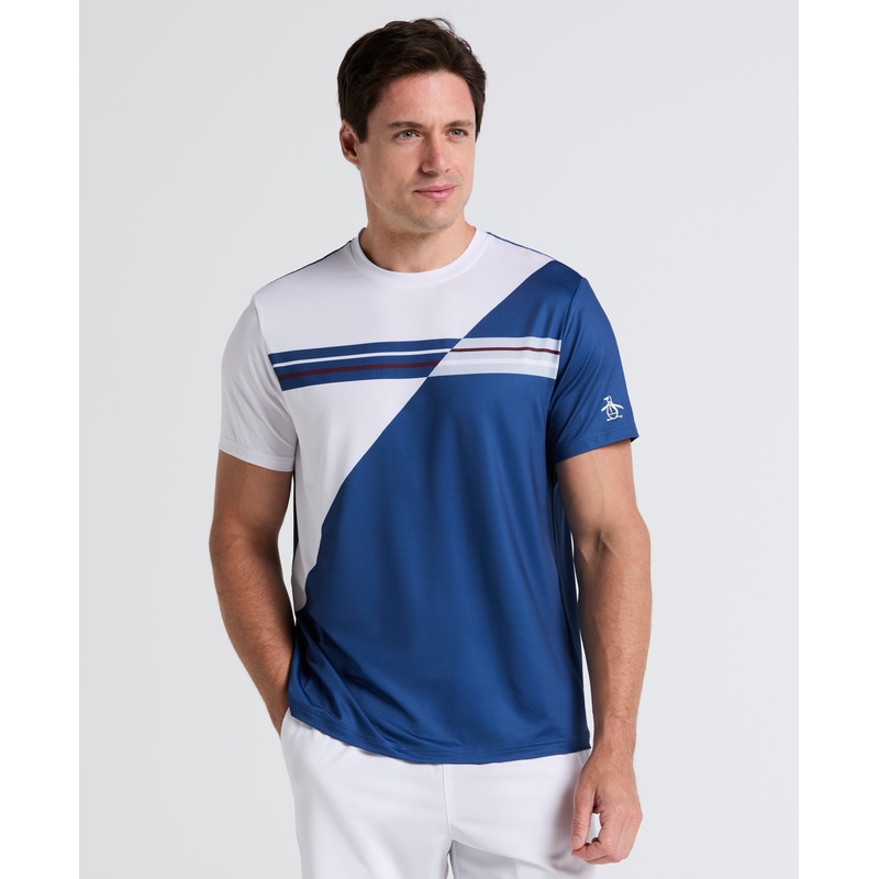Men’s Performance Block Crew Tennis Tee