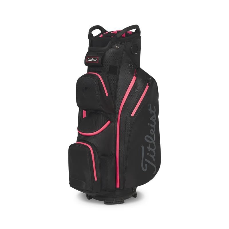 Titleist Cart 14 StaDry Cart Bag – Black/Candy/Soft Pink