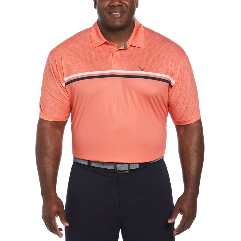 Big & Tall Color Block Pattern Golf Polo