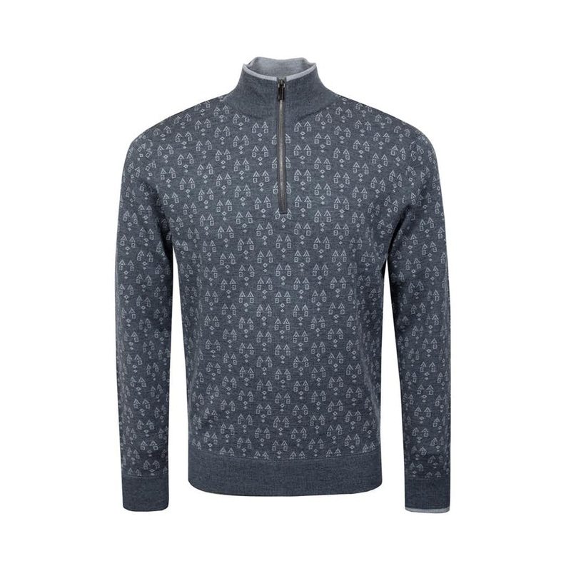 Deco Wolf 1/4 Zip|Dark Grey Heather|S|M|L