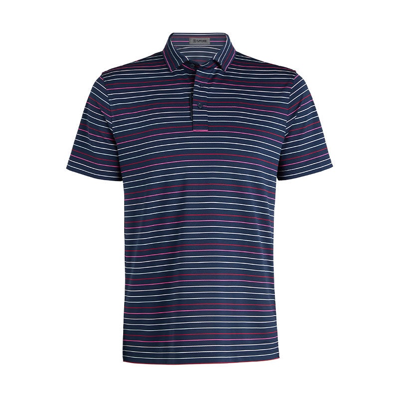 GFORE Multi Stripe Tech Pique Performance Men’s Polo (Twilight)
