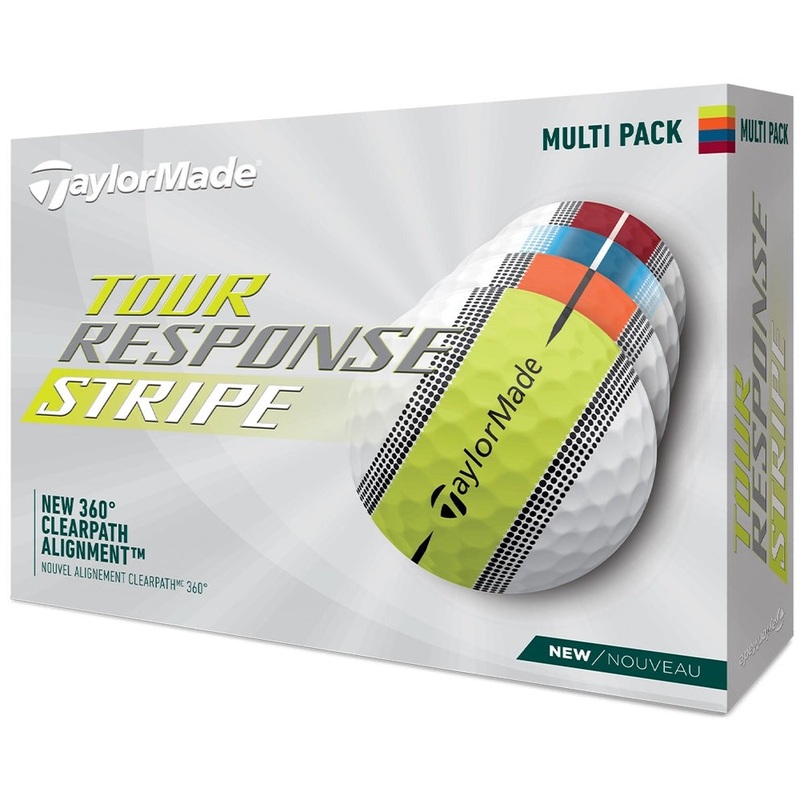 TaylorMade Tour Response Stripe Balls 1 Doz – Multi Pack
