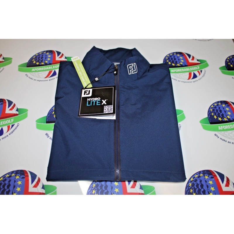 Footjoy Hydrolite X Full Zip Navy Waterproof Golf Jacket Uk Size Medium