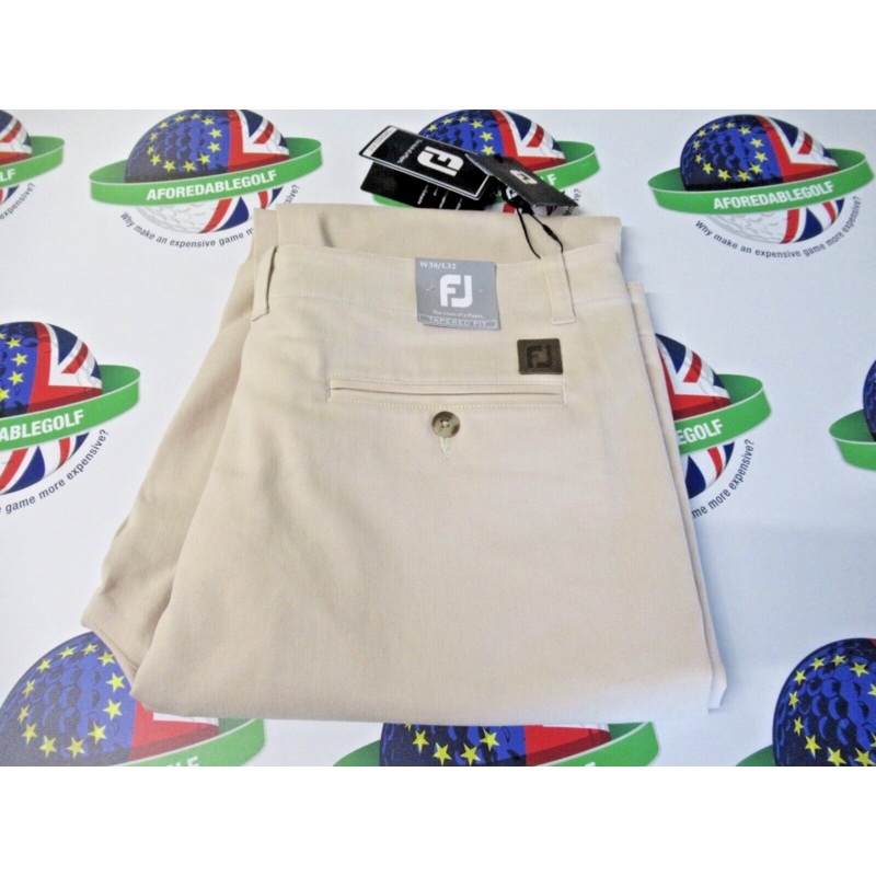 Footjoy Tapered Fit Chinos Stone Waist 38 X Leg 32