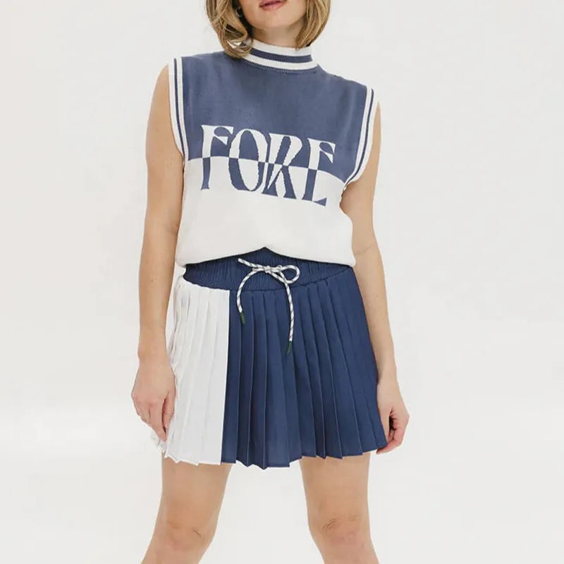 Fore All Fore S/L Sweater – Indigo/White