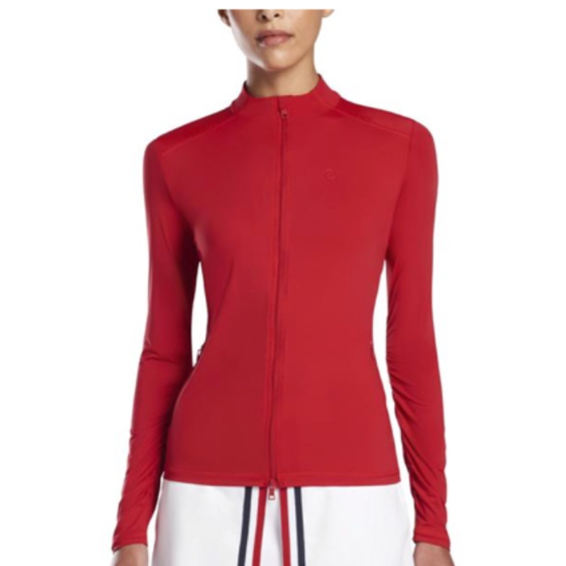 G/FORE Featherweight Full-Zip L/S Top – Cherry