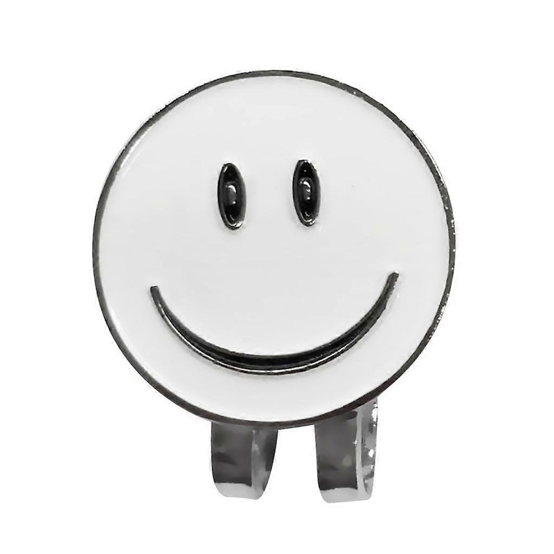 White Smiling Golf Clip with Markers Ballmarker Golf Gift