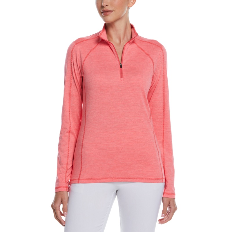 Women’s Brushed Heather Jersey 1/4 Zip Golf Pullover