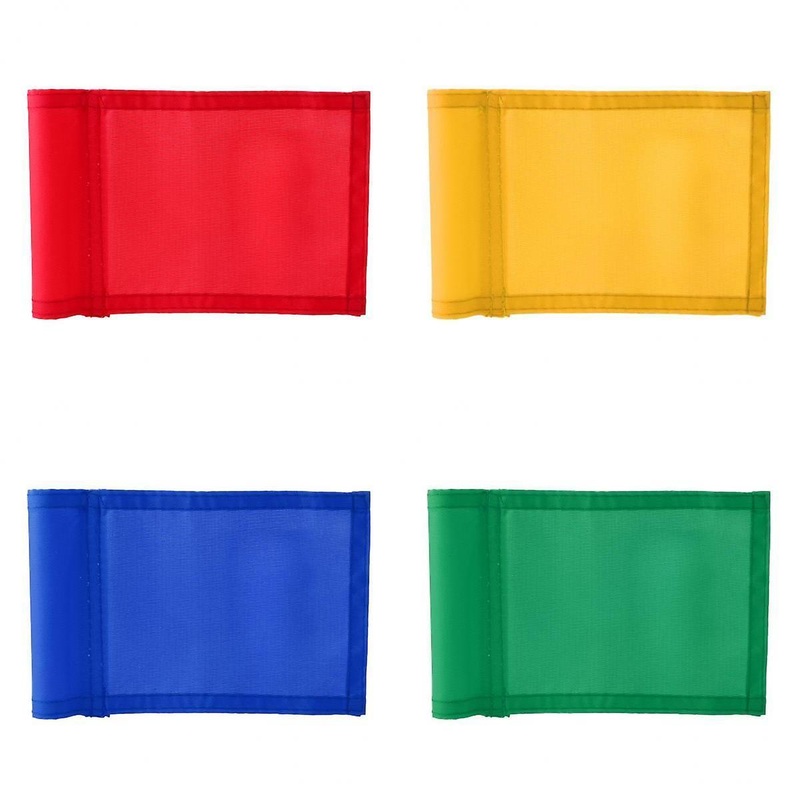 4 Pieces 7×5 Nylon Training Golf Putting Practice Green Flag Backyard