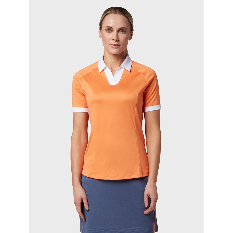 Callaway Ladies Short Sleeve Colour Block Golf Polo Shirt
