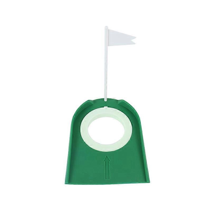 Golf Putting Cup, Pragmatic Plastic Golf Putting Cup Practice Aids with Adjustable Hole White Flag for Golf Training(1pc, multicolor)