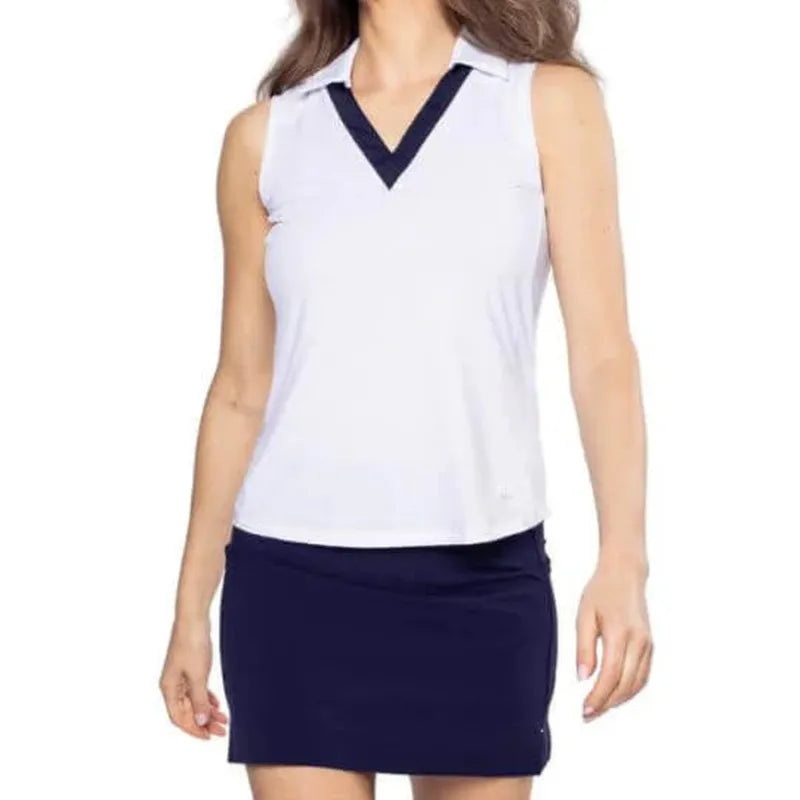 Golftini Say Yes S/L Polo – White/Navy