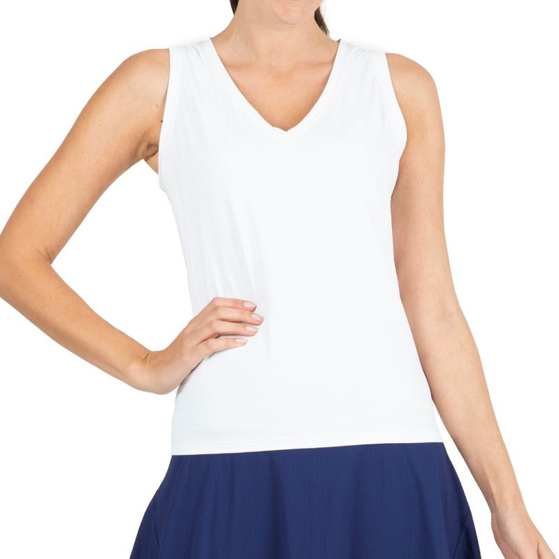 IBKUL Tennis Tank – White|XS|S|M|L