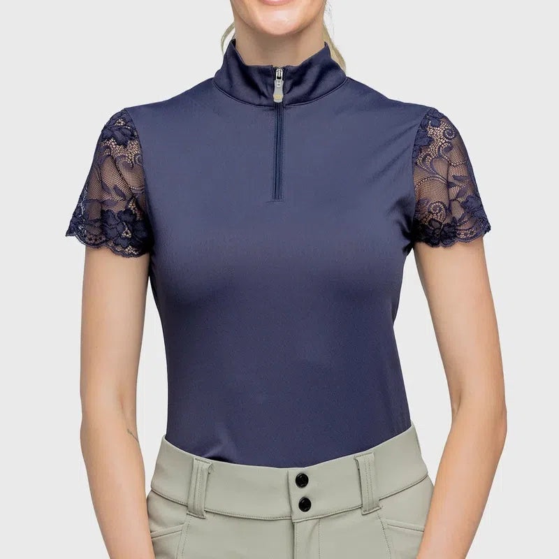 Kastel Lace S/S Top – Indigo|XS|S|M|L