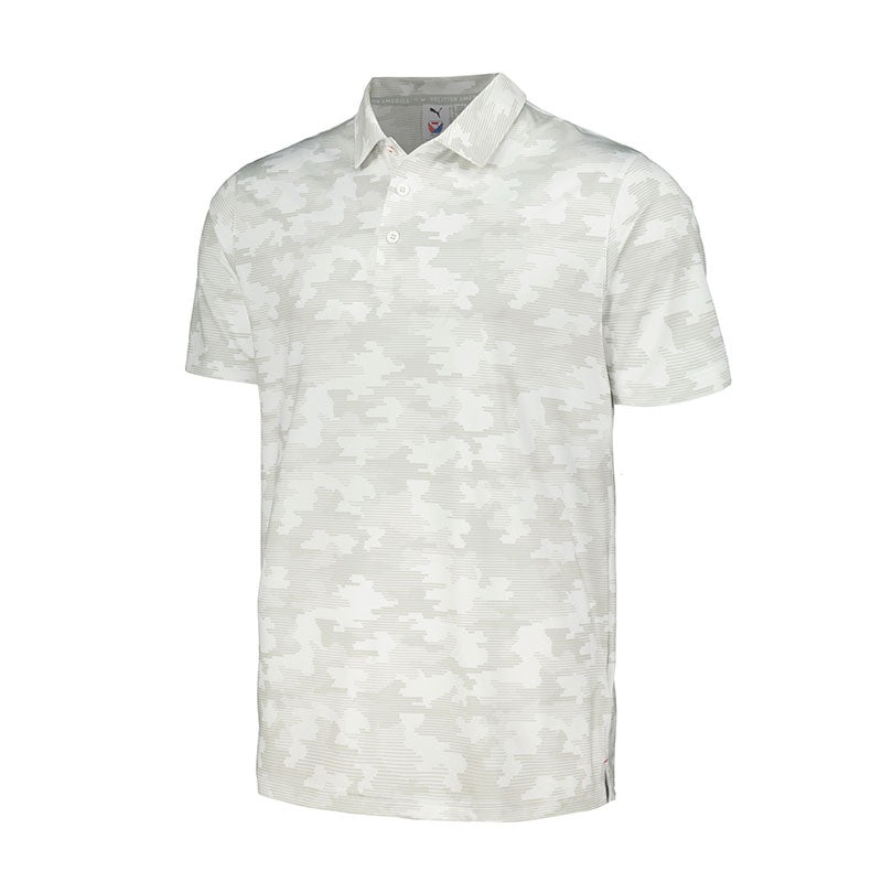 PUMA Volition Camo Cover Men’s Polo (White Glow)