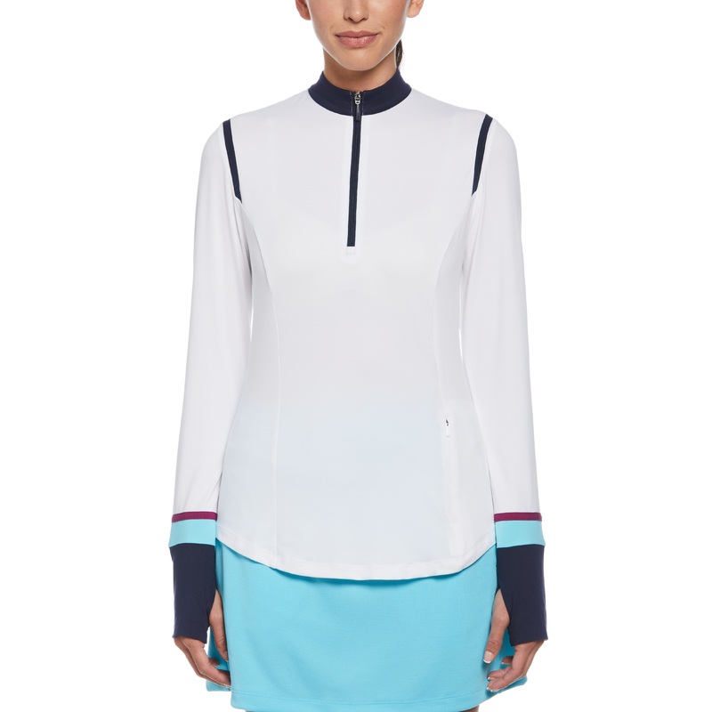 Women’s Color Block 1/4 Zip Golf Shirt