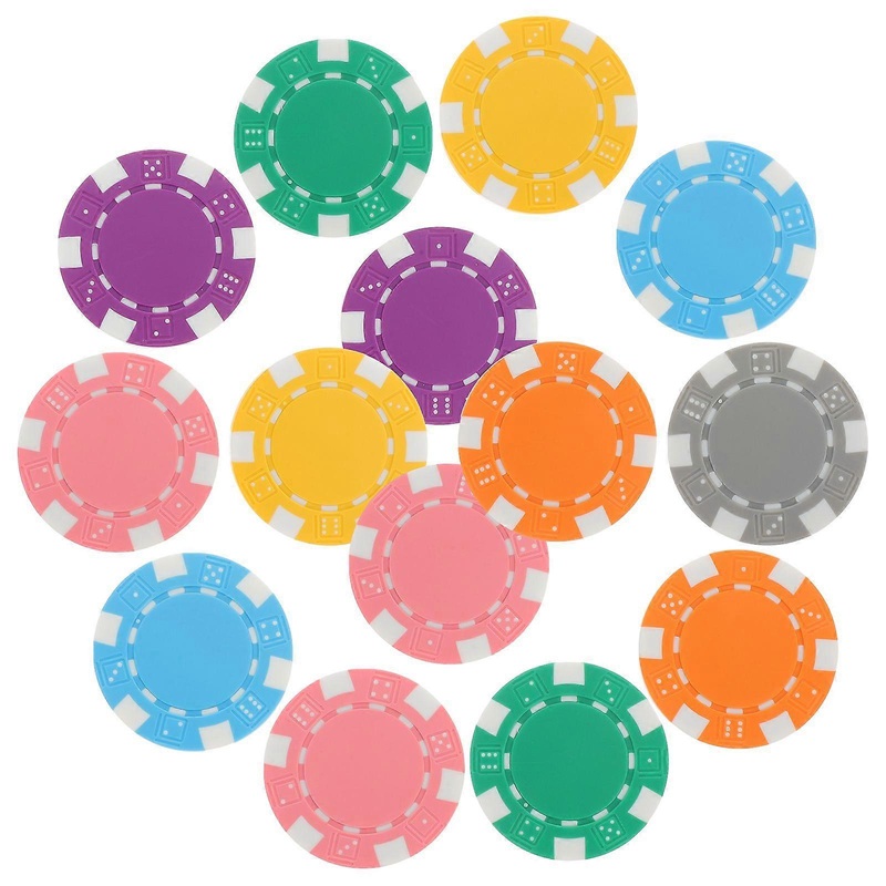 28pcs Poker Chips Game Counting Chips Colored Poker Chips Round Poker Chips Supplies