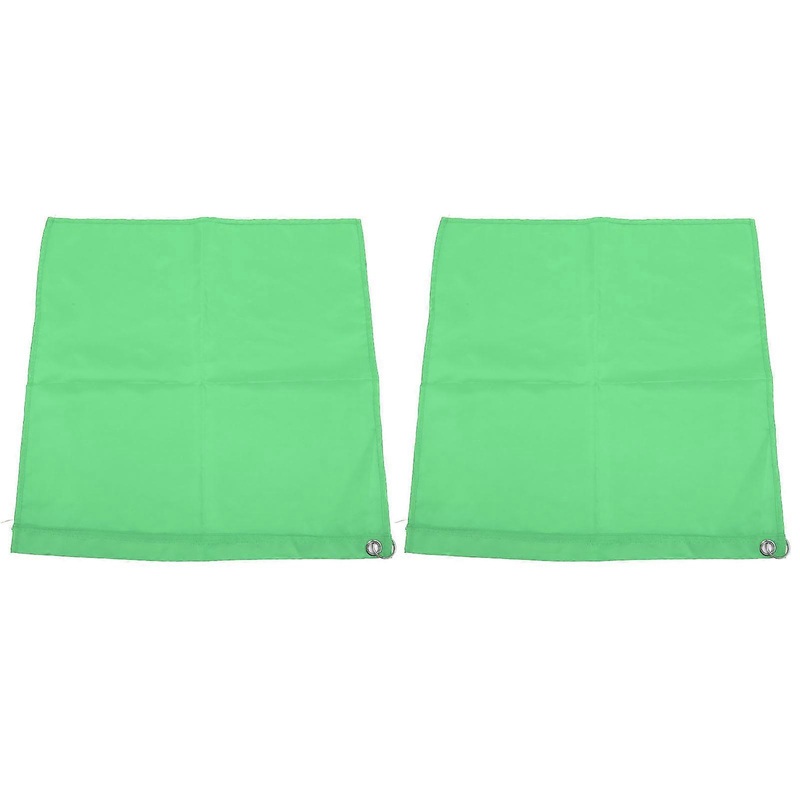 2PCS Horse Training Flag Abrasion Resistant Portable Equestrian Nylon Training Flag for Activity Entertainment Green