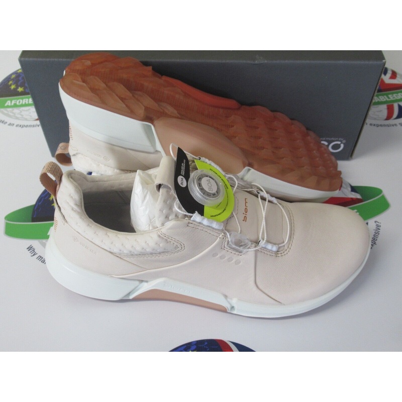 Ecco Womens Golf Biom H4 Boa Golf Shoes Limestone UK Size 4.5