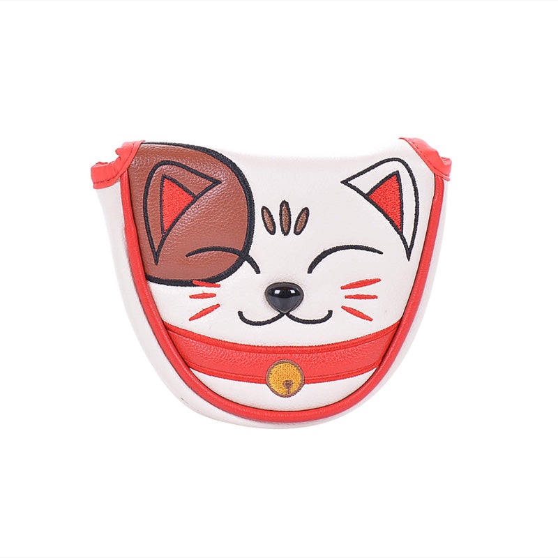 GENERAL ITEM Barudan Lucky Cat Mallet Putter Headcover (White)