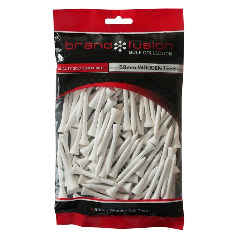Brand Fusion 53Mm White Wooden Golf Tees Pack Of 125