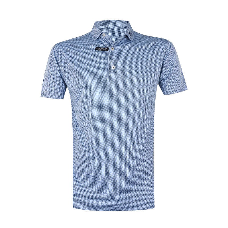 FOOTJOY Pinwheel Print Lisle Men’s Polo (Navy)