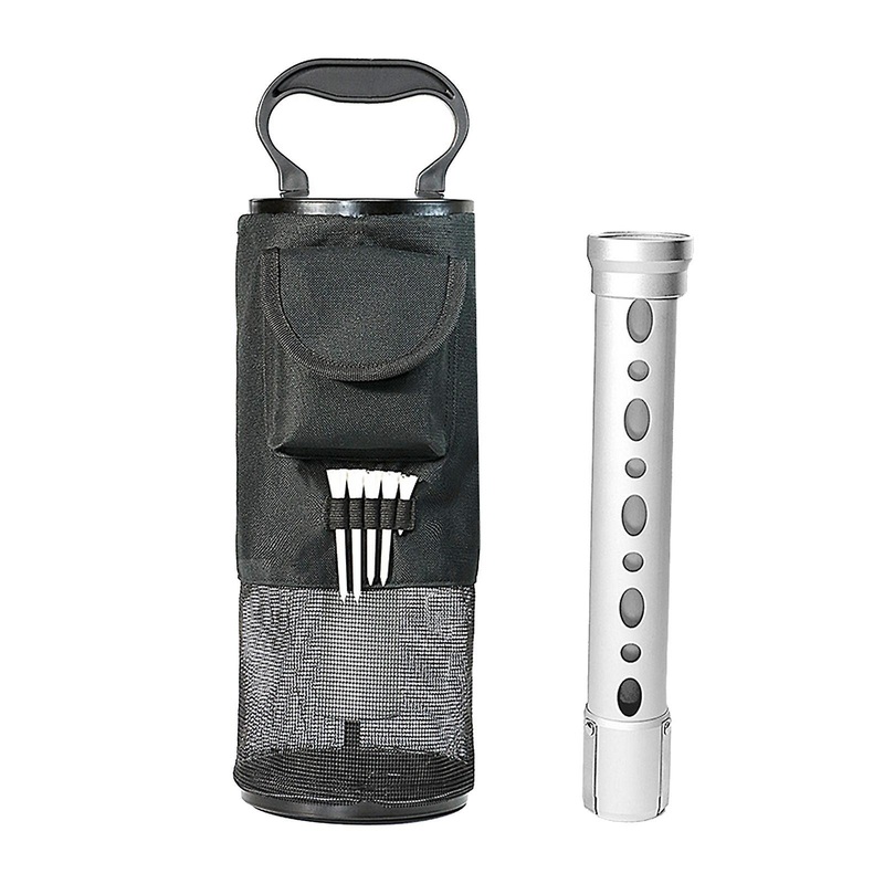 Golf Shag of Bag Retriever Hold up to 70 Balls Detachable Golf Ball Picker Black