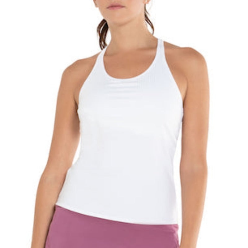 Lucky In Love/K-Swiss Rib Tank – White