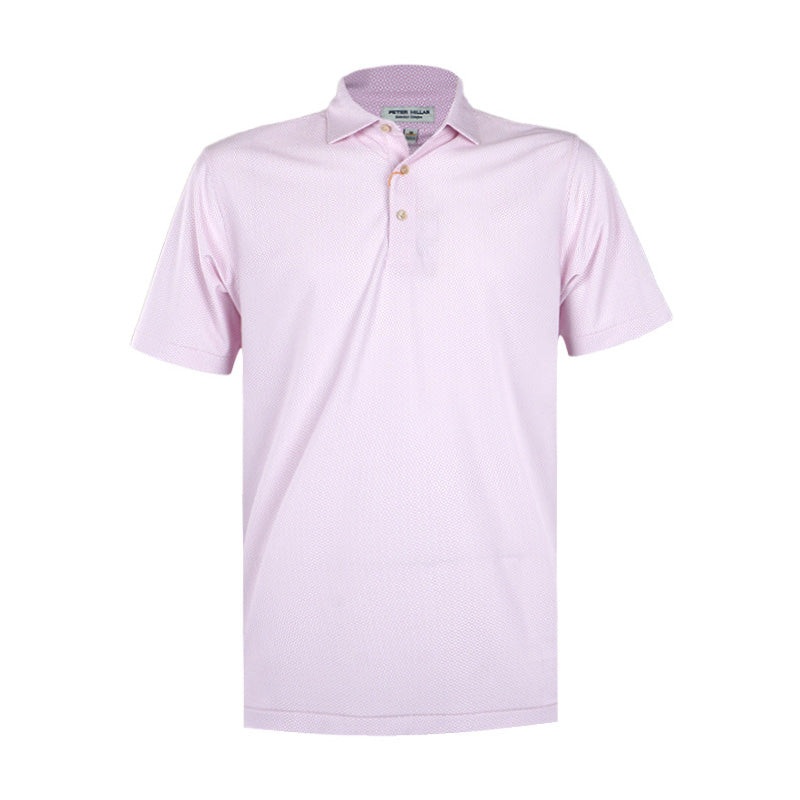 PETER MILLAR Costa Geo Men’s Performance Mesh Polo (Pink Vale)