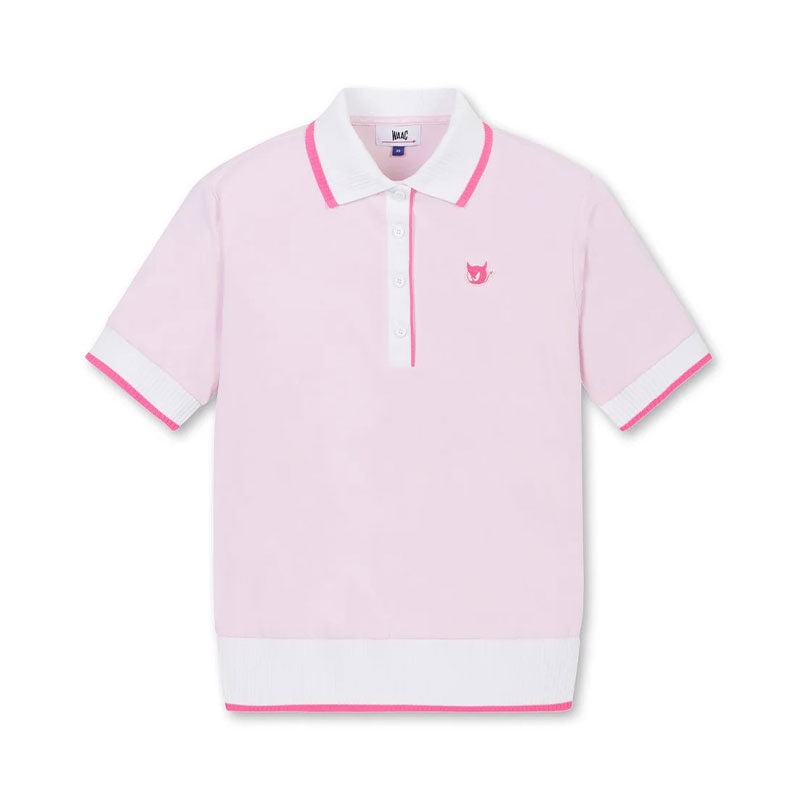 WAAC Athletic Rib Collar Women’s Polo (Pink)