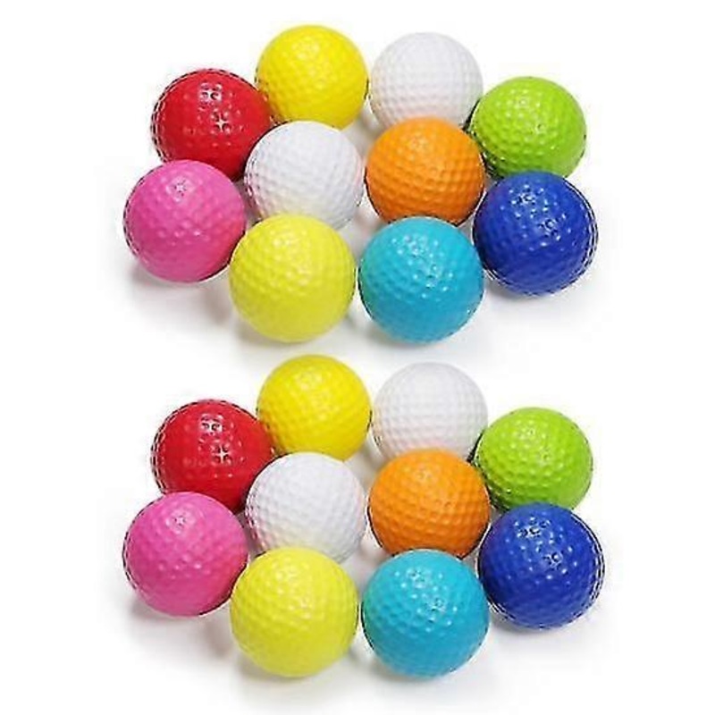 20Pcs Golf Balls Vibrant Color High Rebound Strong Stability Lightweight Long Lasting Indoor Outdoor Practice Golf Balls