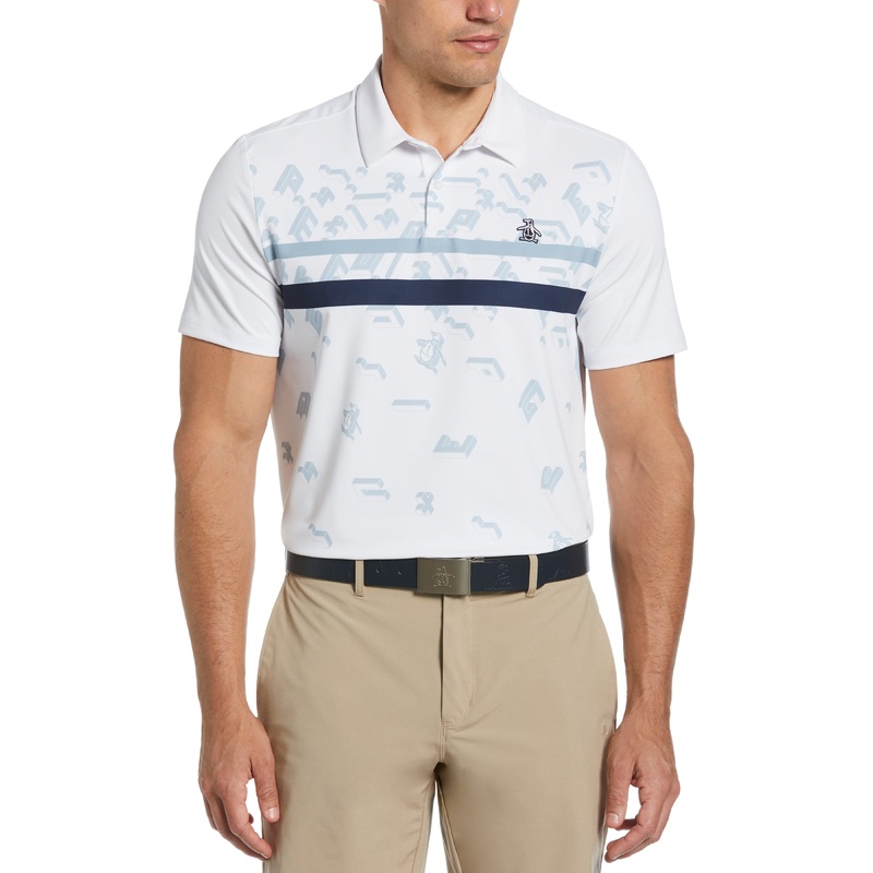 Men’s Got Game Engineered Stripe Block Print Polo