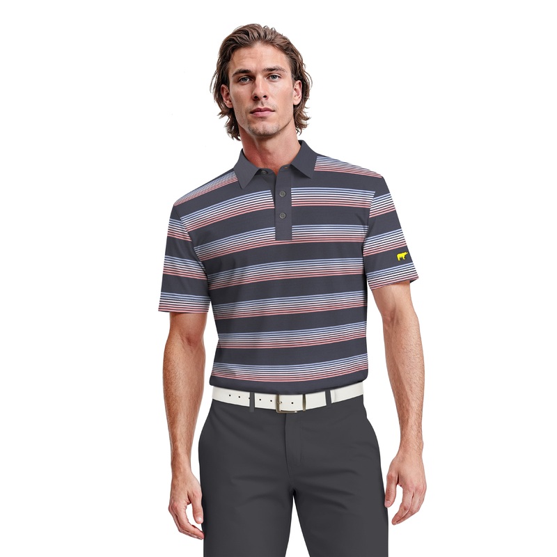 Men’s Gradient Stripe Polo Shirt
